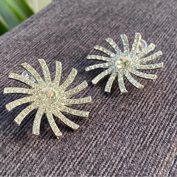 Starburst Rhinestone Earrings - Picture 10 of 11